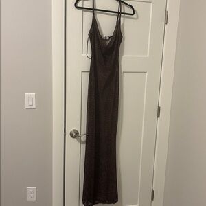 Showpo sheer cheetah print slip dress
